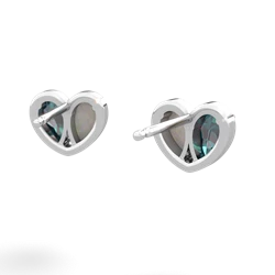 Alexandrite 'Our Heart' 14K White Gold earrings E5072