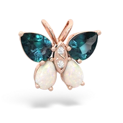 Alexandrite Butterfly 14K Rose Gold pendant P2215