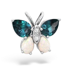 Alexandrite Butterfly 14K White Gold pendant P2215