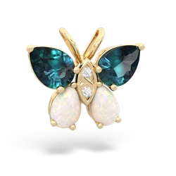 Alexandrite Butterfly 14K Yellow Gold pendant P2215