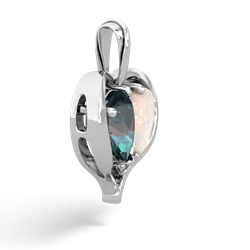 Alexandrite Two Become One 14K White Gold pendant P5330