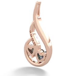 Alexandrite Keepsake Curves 14K Rose Gold pendant P5450