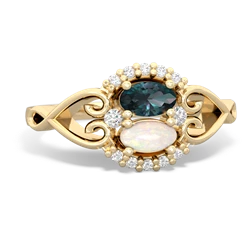 Alexandrite Love Nest 14K Yellow Gold ring R5860