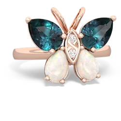 Alexandrite Butterfly 14K Rose Gold ring R2215