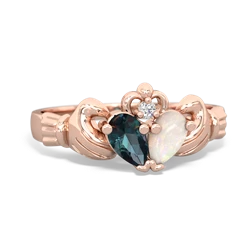 Alexandrite 'Our Heart' Claddagh 14K Rose Gold ring R2388