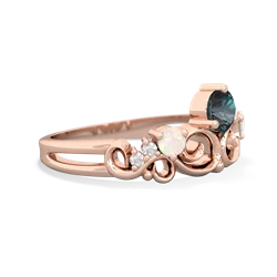 Alexandrite Crown Keepsake 14K Rose Gold ring R5740