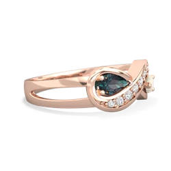 Alexandrite Diamond Infinity 14K Rose Gold ring R5390