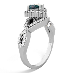 Alexandrite Diamond Twist 'One Heart' 14K White Gold ring R2640HRT