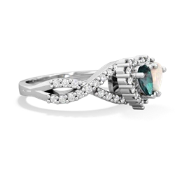 Alexandrite Diamond Twist 'One Heart' 14K White Gold ring R2640HRT