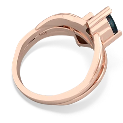 Alexandrite Split Band Swirl 14K Rose Gold ring R2341