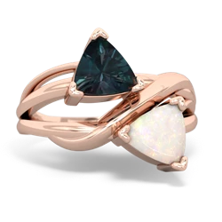 Alexandrite Split Band Swirl 14K Rose Gold ring R2341