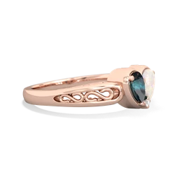 Alexandrite Filligree 'One Heart' 14K Rose Gold ring R5070