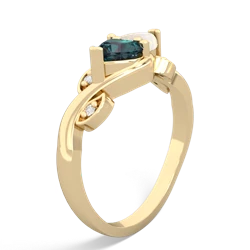 Alexandrite Floral Elegance 14K Yellow Gold ring R5790