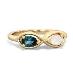 Alexandrite Infinity 14K Yellow Gold ring R5050