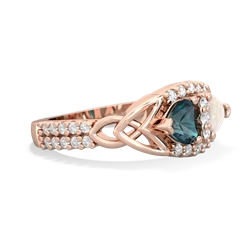 Alexandrite Sparkling Celtic Knot 14K Rose Gold ring R2645