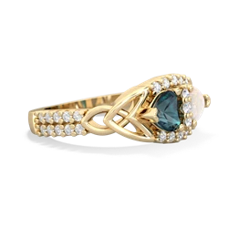 Alexandrite Sparkling Celtic Knot 14K Yellow Gold ring R2645