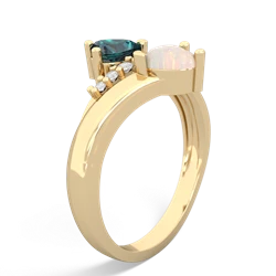 Alexandrite Heart To Heart 14K Yellow Gold ring R2064