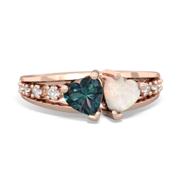 Alexandrite Heart To Heart 14K Rose Gold ring R3342