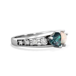 Alexandrite Heart To Heart 14K White Gold ring R3342