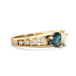 Alexandrite Heart To Heart 14K Yellow Gold ring R3342