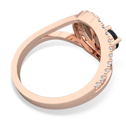 Alexandrite Nestled Heart Keepsake 14K Rose Gold ring R5650