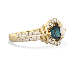 Alexandrite Art-Deco Keepsake 14K Yellow Gold ring R5630