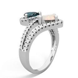 Alexandrite Diamond Dazzler 14K White Gold ring R3000