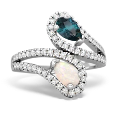 Alexandrite Diamond Dazzler 14K White Gold ring R3000