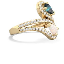 Alexandrite Diamond Dazzler 14K Yellow Gold ring R3000