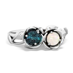 Alexandrite Rose Garden 14K White Gold ring R5510