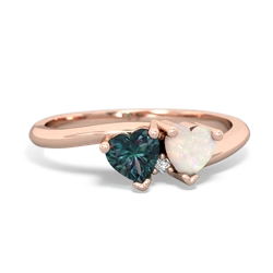 Alexandrite Sweethearts 14K Rose Gold ring R5260