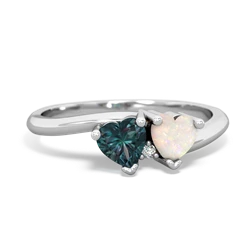 Alexandrite Sweethearts 14K White Gold ring R5260