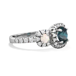 Alexandrite Regal Halo 14K White Gold ring R5350