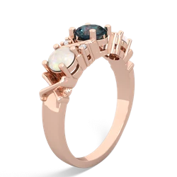 Alexandrite Hugs And Kisses 14K Rose Gold ring R5016