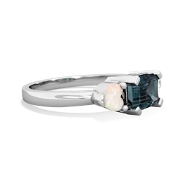 Alexandrite Three Stone 14K White Gold ring R5235