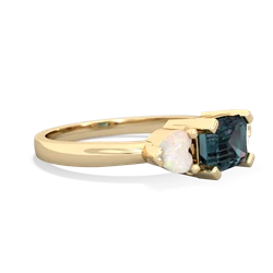 Alexandrite Three Stone 14K Yellow Gold ring R5235