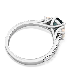 Alexandrite Pave Trellis 14K White Gold ring R5500