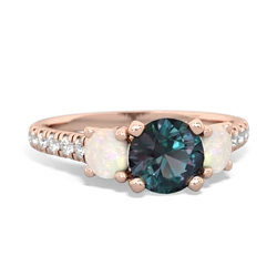 Alexandrite Pave Trellis 14K Rose Gold ring R5500