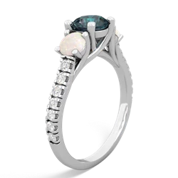 Alexandrite Pave Trellis 14K White Gold ring R5500