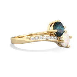 Alexandrite Channel Set Two Stone 14K Yellow Gold ring R5303