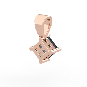 Alexandrite 5Mm Princess Solitaire 14K Rose Gold pendant P1789