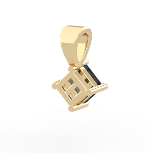 Alexandrite 5Mm Princess Solitaire 14K Yellow Gold pendant P1789