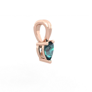 Alexandrite 5Mm Heart Solitaire 14K Rose Gold pendant P1861