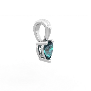Alexandrite 5Mm Heart Solitaire 14K White Gold pendant P1861