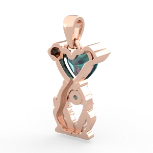Alexandrite Puppy Love 14K Rose Gold pendant P5800
