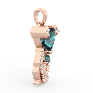 Alexandrite Puppy Love 14K Rose Gold pendant P5800