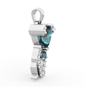 Alexandrite Puppy Love 14K White Gold pendant P5800