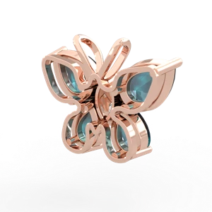 Alexandrite Butterfly 14K Rose Gold pendant P2215