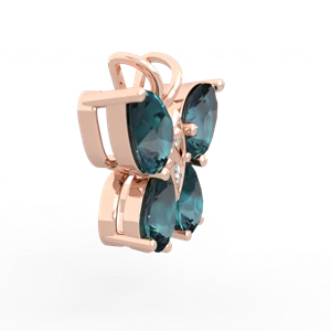 Alexandrite Butterfly 14K Rose Gold pendant P2215