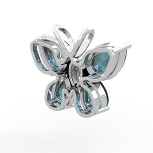 Alexandrite Butterfly 14K White Gold pendant P2215